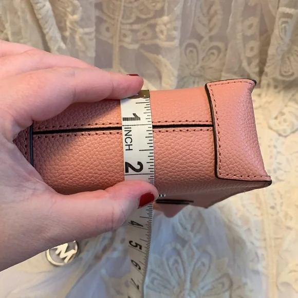 EUC - Michael Kors Mercer Extra-Small Pebbled Leather Crossbody Bag in Pink - Picture 17 of 17